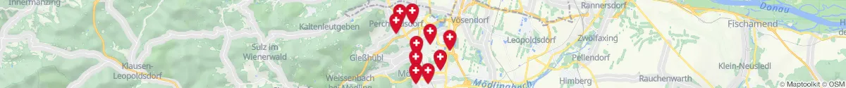 Map view for Pharmacies emergency services nearby Brunn am Gebirge (Mödling, Niederösterreich)